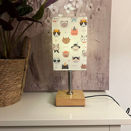 Party Cats Table Lamp - Cute Cat Face