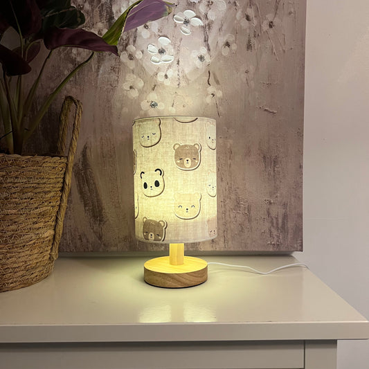Soft Bear Face Print Table Lamp