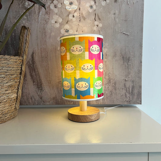 Colourful Cat Print Lamp