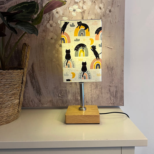 Mystic Black Cat Table Lamp - Touch On